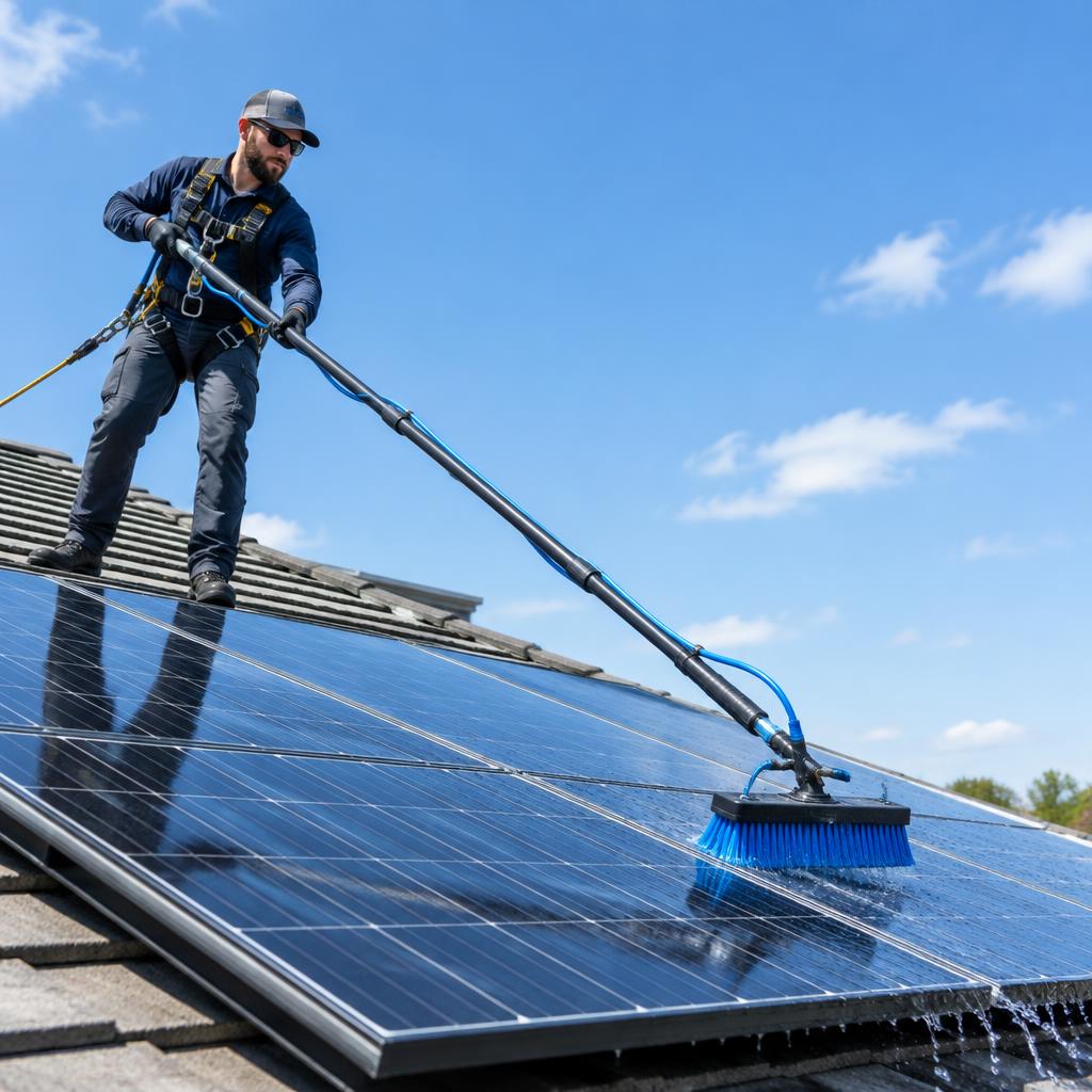 Zonnepanelen reinigen